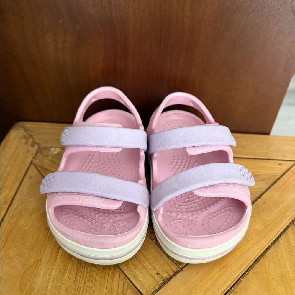 Crocs Sandals with Lilac Straps - Comfortable Casual Slip-On